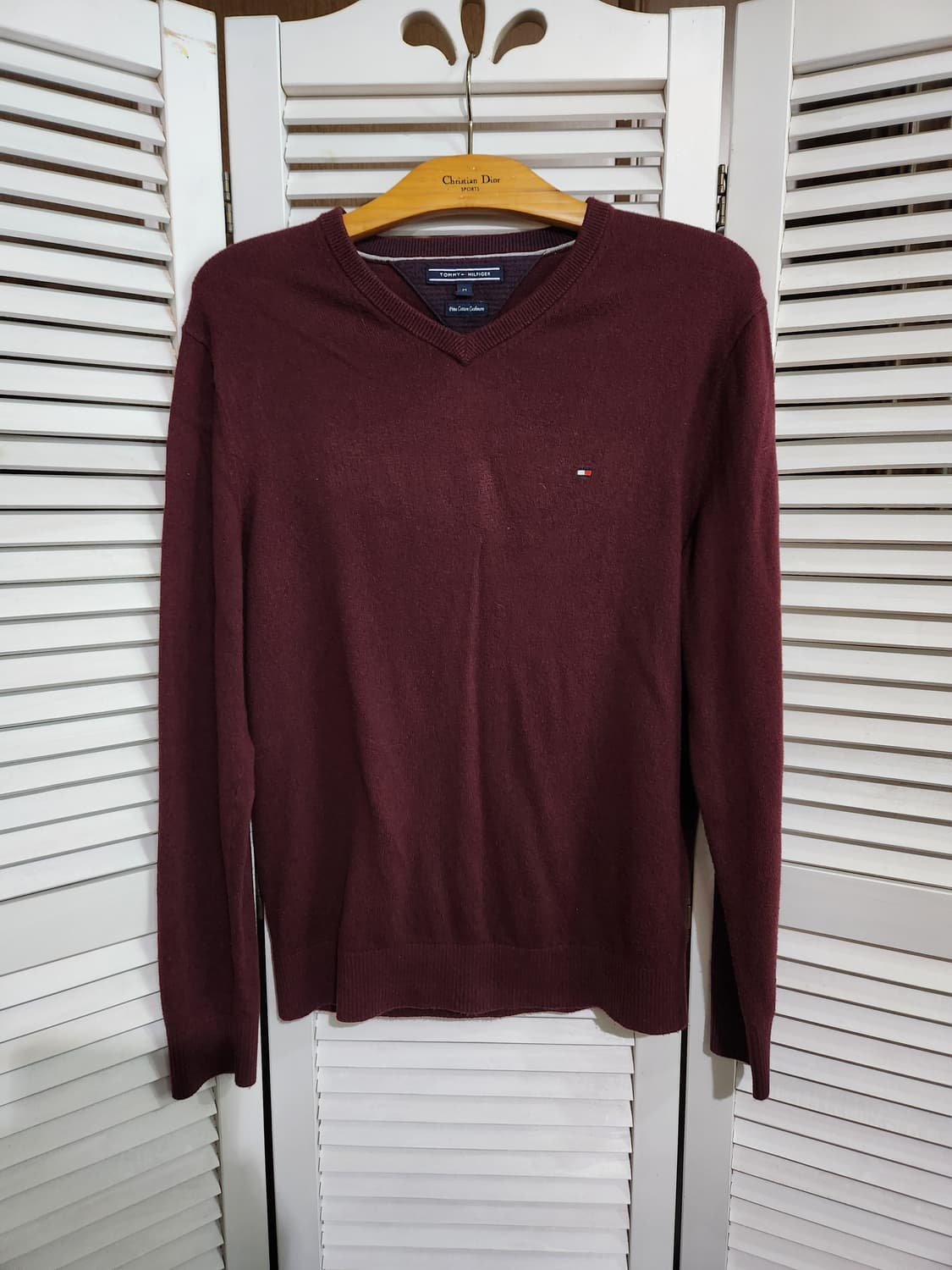 타미힐피거 브이넥 니트M 상품이미지1