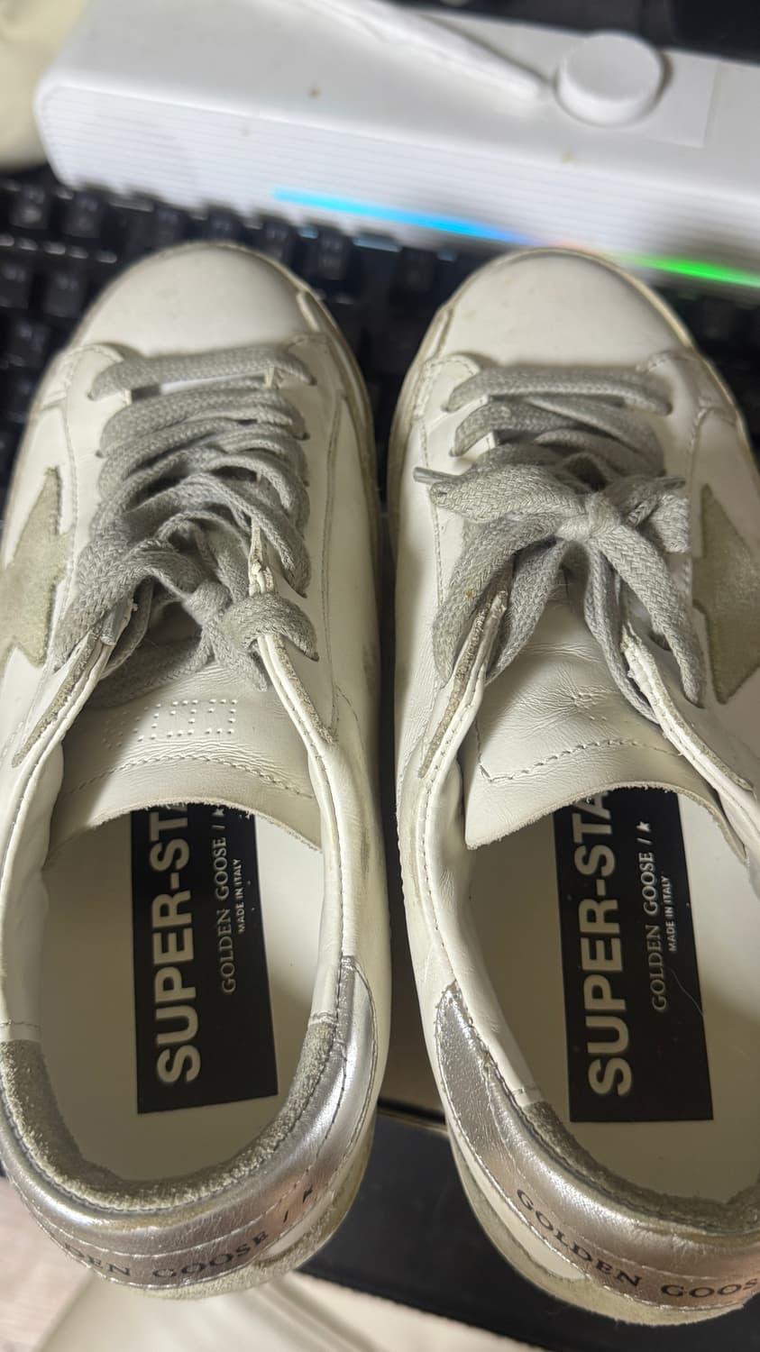 골든구스 슈퍼스타 화이트 실버탭 스니커즈 235 상품이미지5