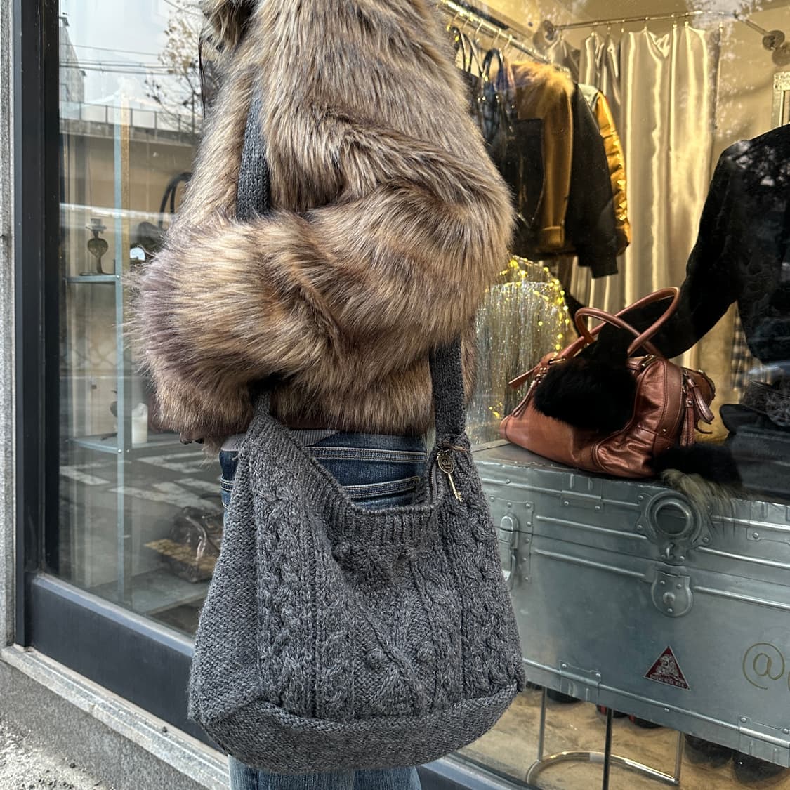 00s 빈티지 니트 크로스백 상품이미지1