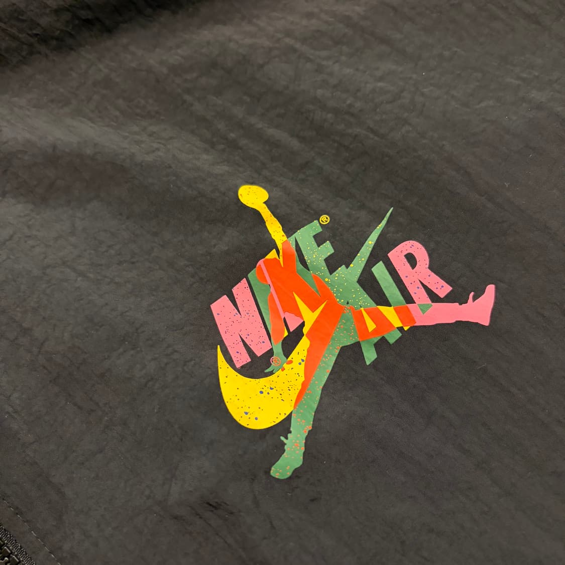 [S] 나이키 에어 조던 블랙 나일론 바람막이 자켓 D685 상품이미지4