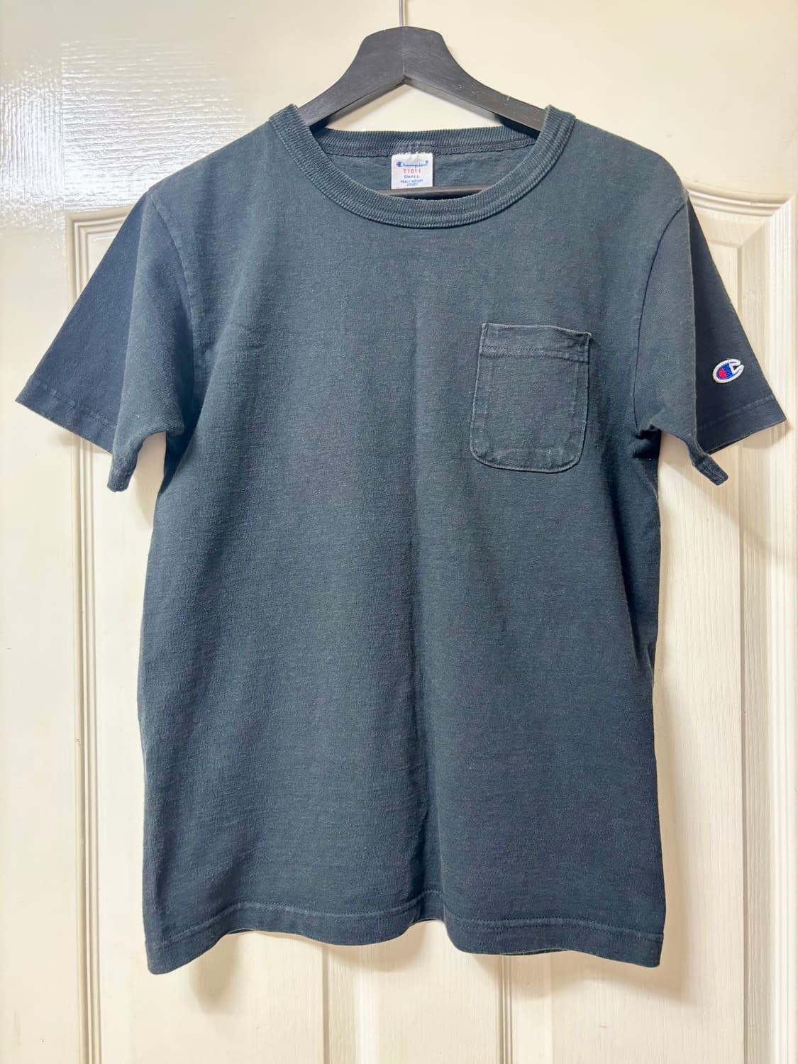 챔피온 t1011 헤비온스 반팔 워싱티셔츠 블랙 미제 스몰 상품이미지1