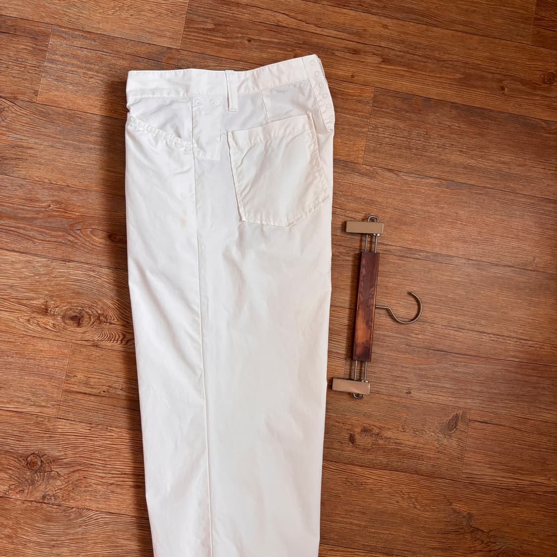폴로 랄프로렌 34 36 화이트 팬츠 면바지 와이드 루즈핏  상품이미지3