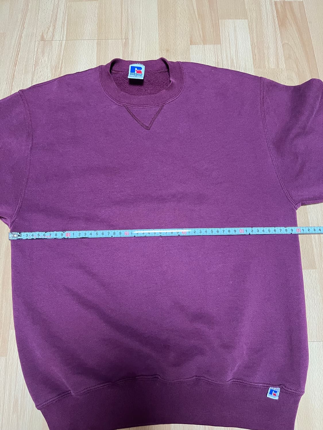 러셀 애슬레틱 90s 빈티지 스웻셔츠 미국제조 와인색 상품이미지6