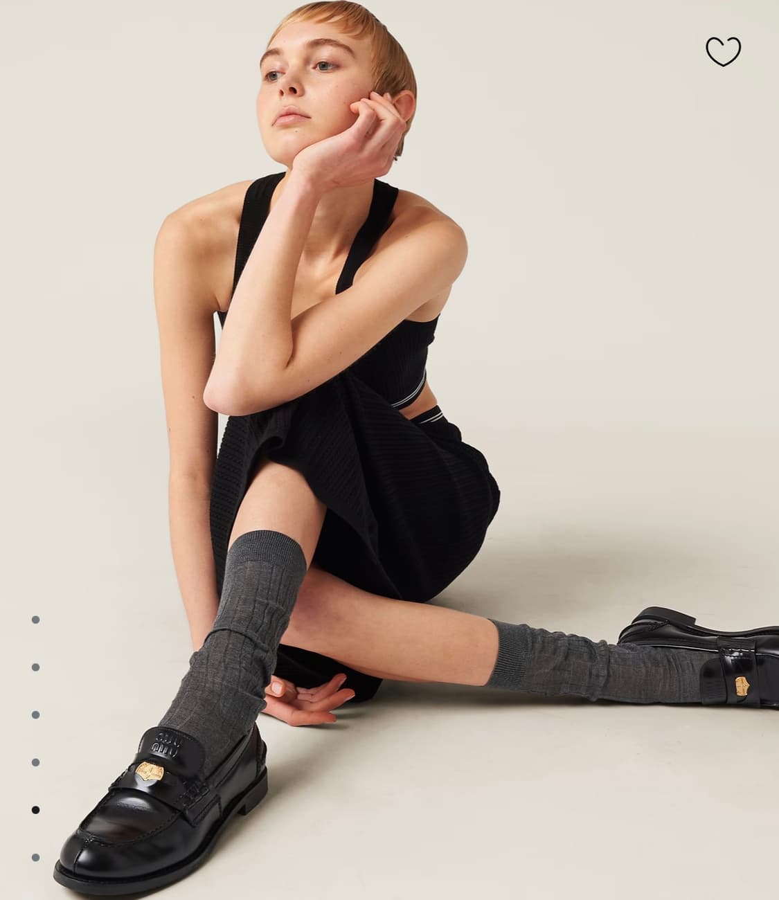 미우미우 브러쉬드 가죽 페니 로퍼 36 상품이미지1