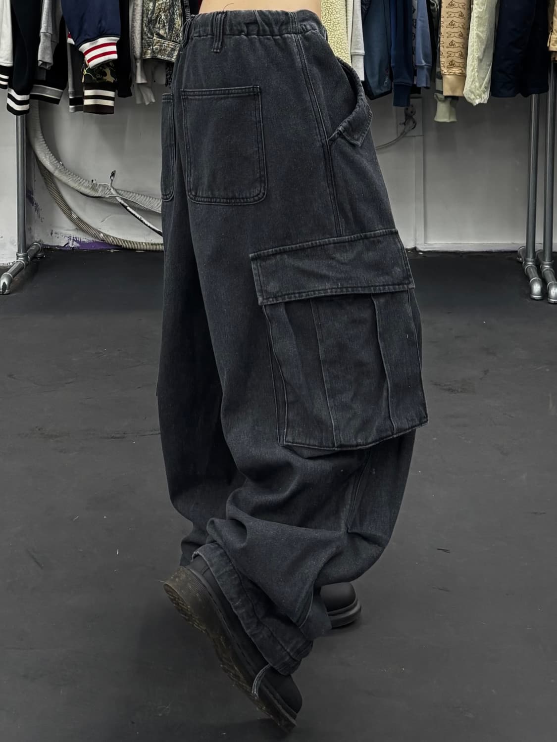 밴딩 와이드 카고팬츠 상품이미지3