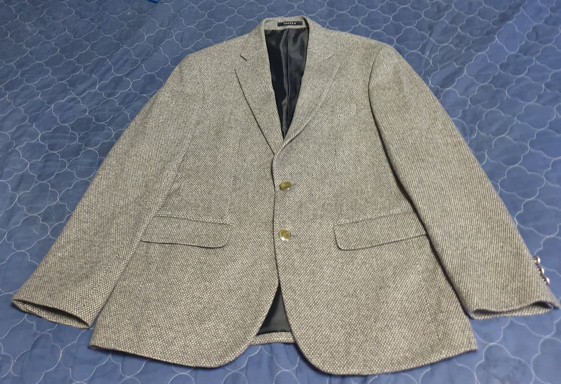 (빈티지) 트루젠 슬림핏 앙고라 혼방 클래식 울 블레이저 그레이(100) 상품이미지1