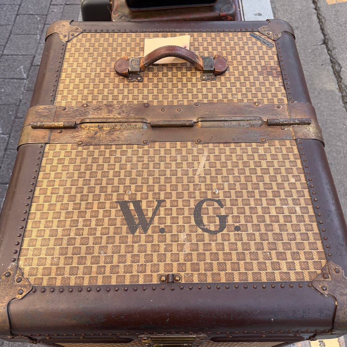 빈티지 소품 1920년 Hartmann 미국 스티머 트렁크 상품이미지5