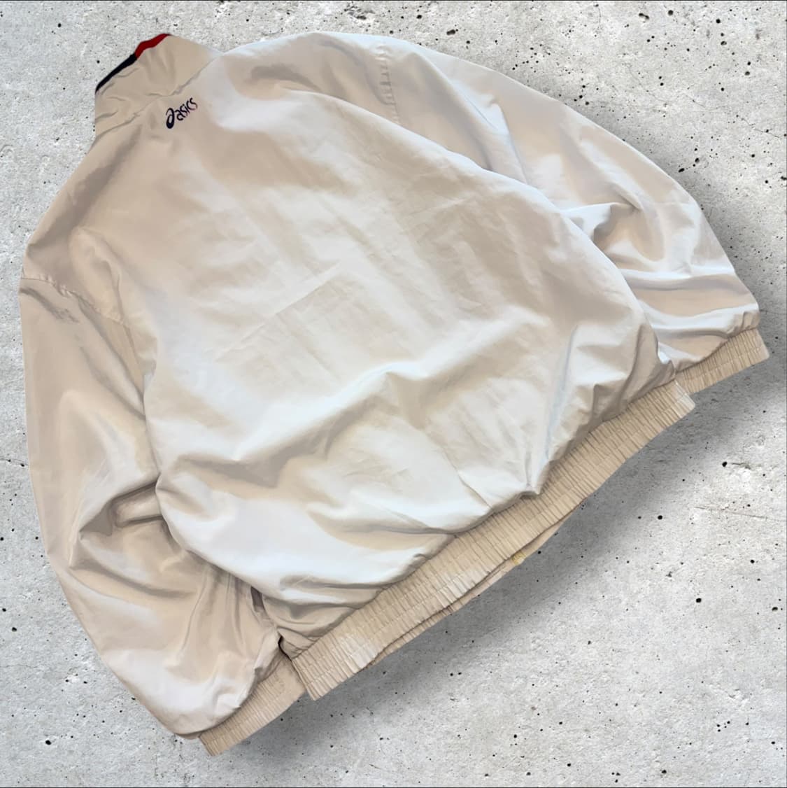 [105] 아식스 올드스쿨 빈티지 흰색 바람막이 자켓 B272 상품이미지2