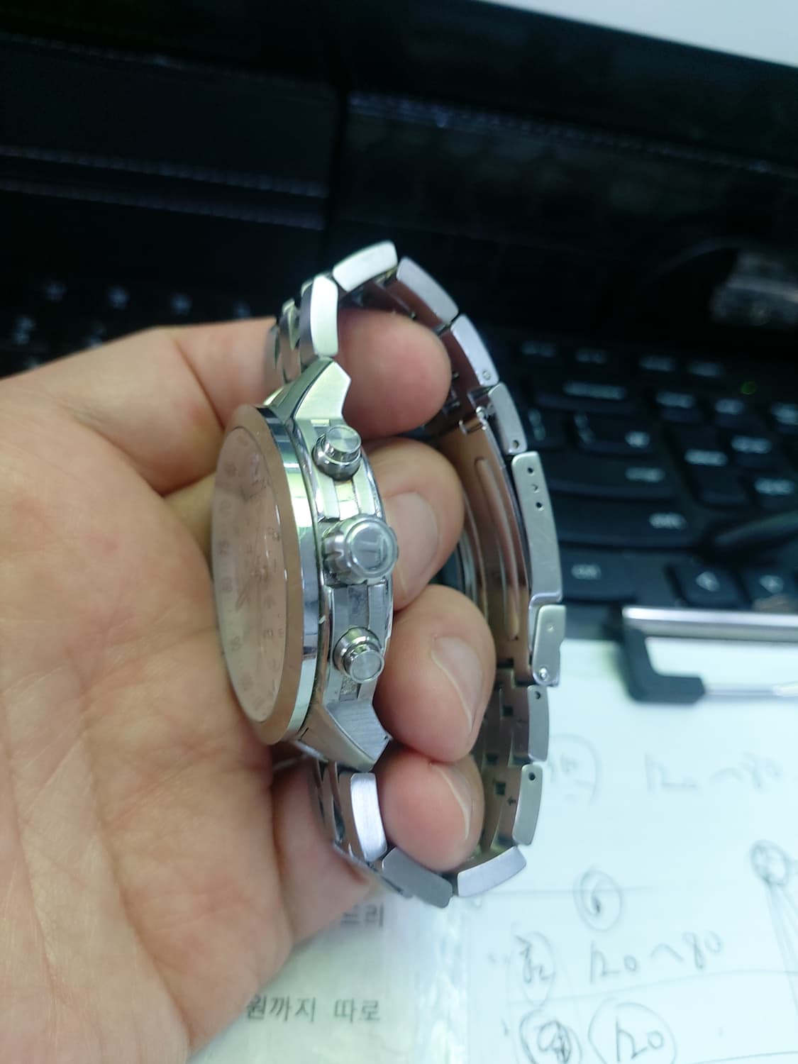 깔끔한 티쏘 prc200 은판 시계 상품이미지2