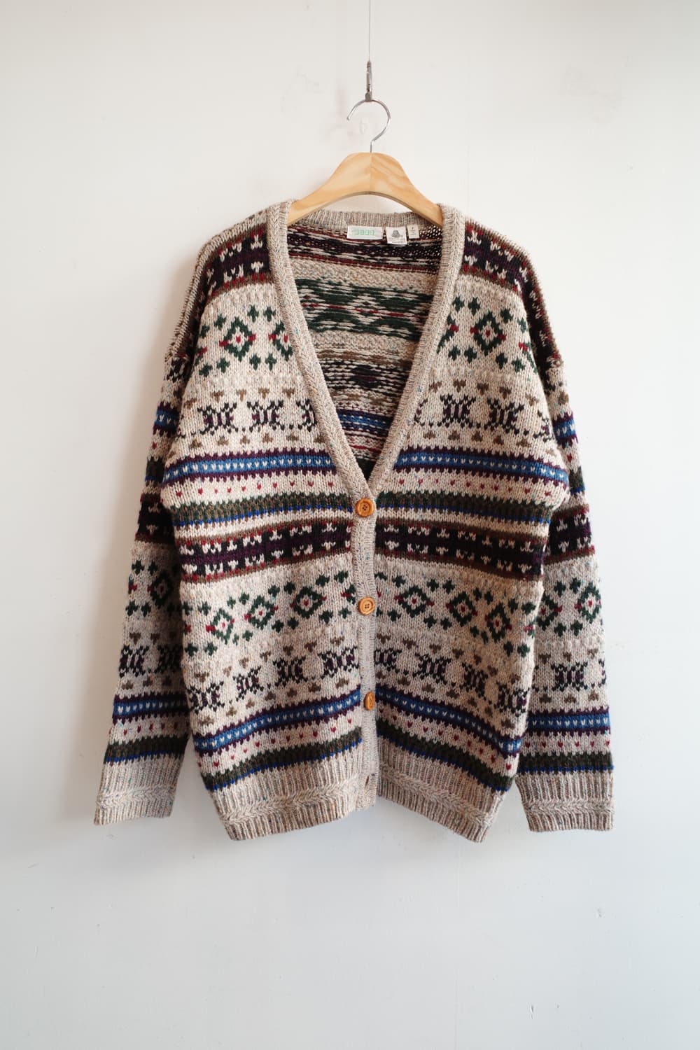 Japan brand 패턴 울 가디건 상품이미지1