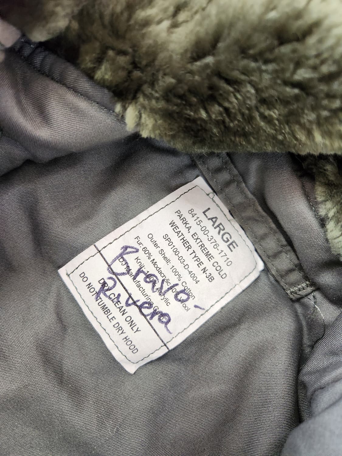 USAF ECW N-3B 파카 라지 상품이미지3