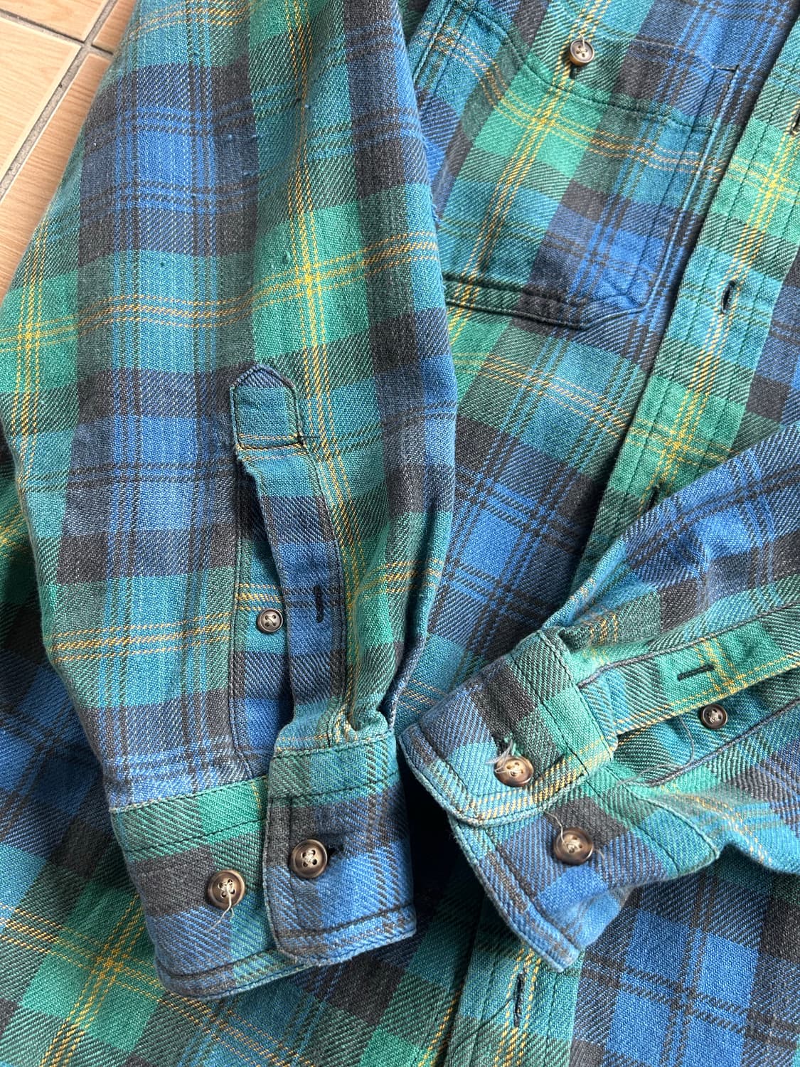 90‘s 올드갭 플란넬 체크셔츠 상품이미지3