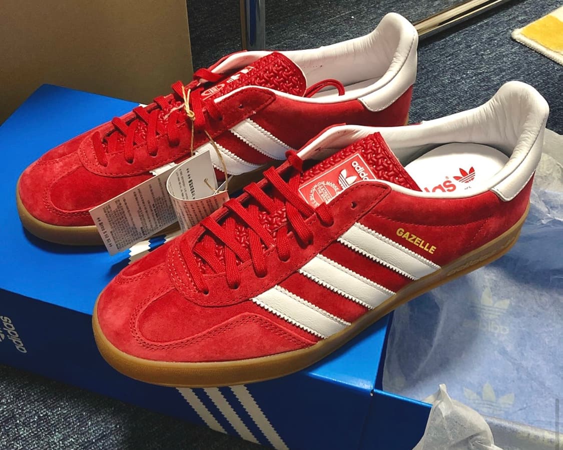 (265)(새상품)아디다스 스니커즈 가젤 인도어 스칼렛 레드 상품이미지3