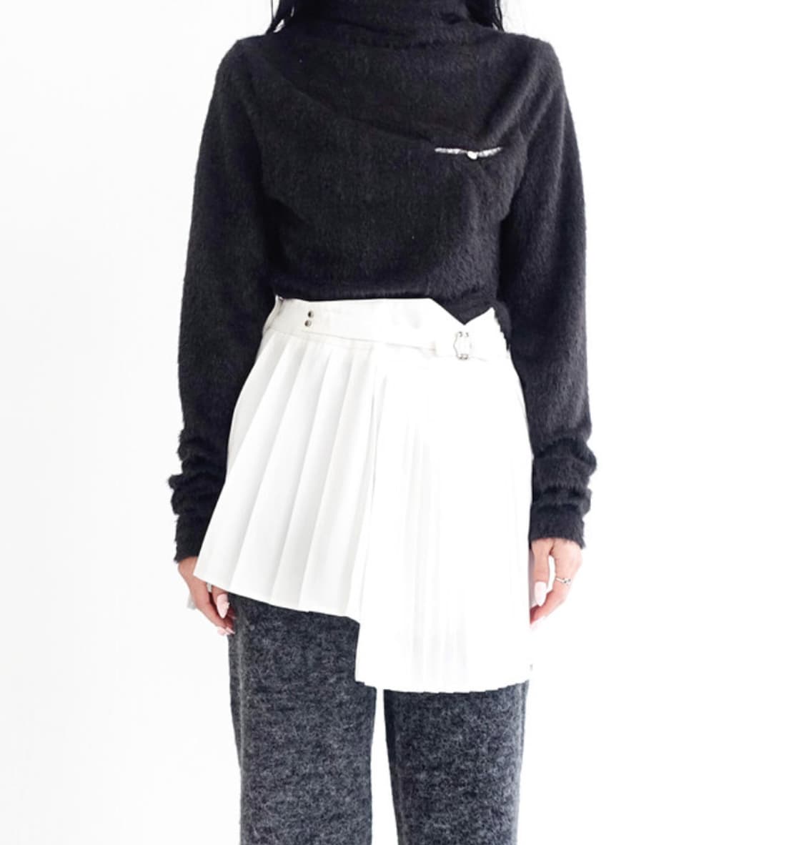 샵페어리 faerie 아코디언 플리츠 버클 스커트  상품이미지1