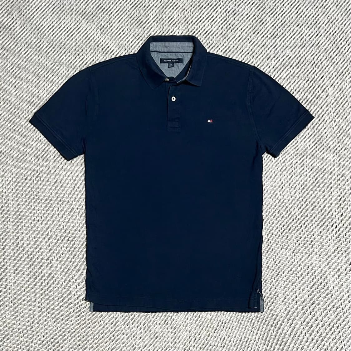 [S] Tommy 타미힐피거 네이비 코튼 반팔 카라티 상품이미지1