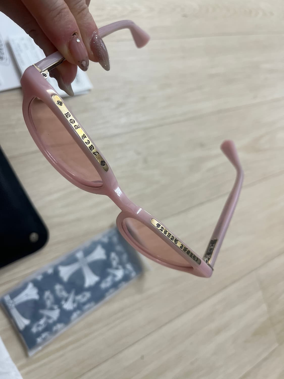 크롬하츠 로우라이더 선글라스 베이비핑크 52 (영수증O) 상품이미지6