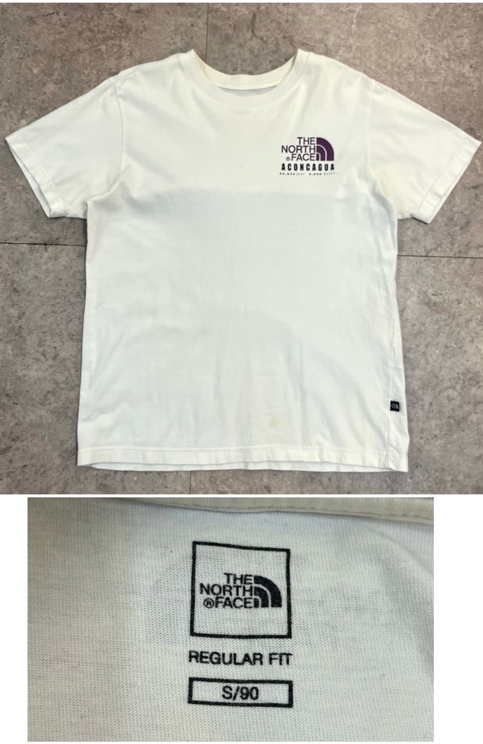 노스페이스 반팔티 화이트 S(90) #csz4121 상품이미지4