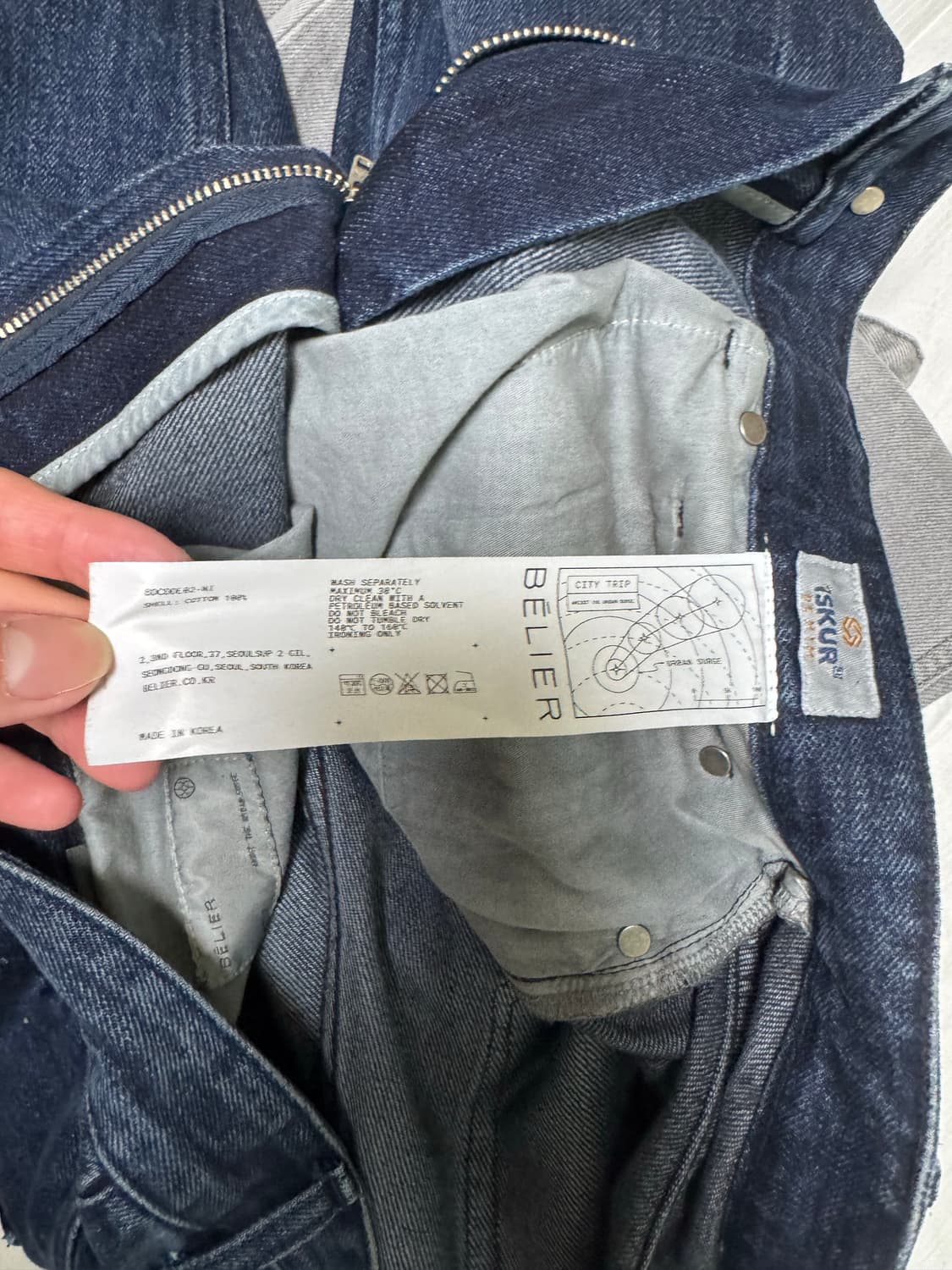 벨리에 트루와이드 데님 팬츠 32/32 미드나잇 인디고 상품이미지4