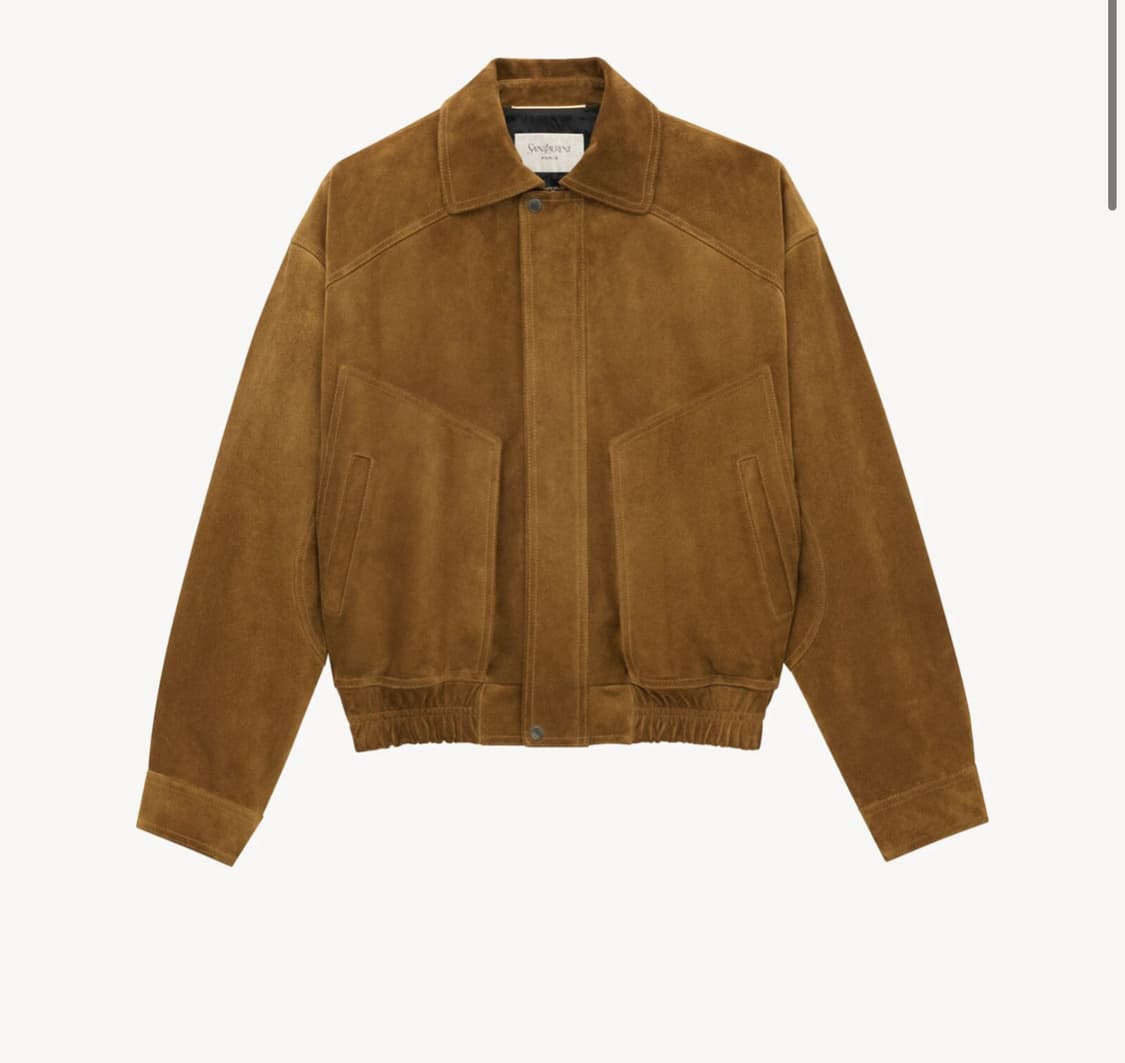 생로랑 스웨이드 자켓 채정안 자켓 새제품 34 사이즈 상품이미지1