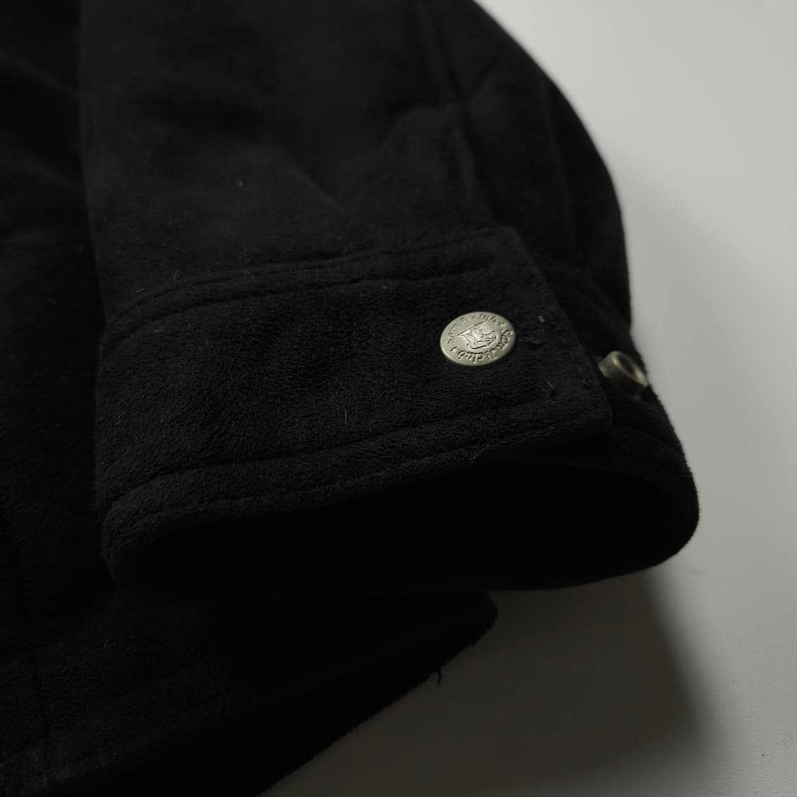 EUROSIA 빈티지 스웨이드 양털 무스탕 블랙 (XL) 상품이미지3