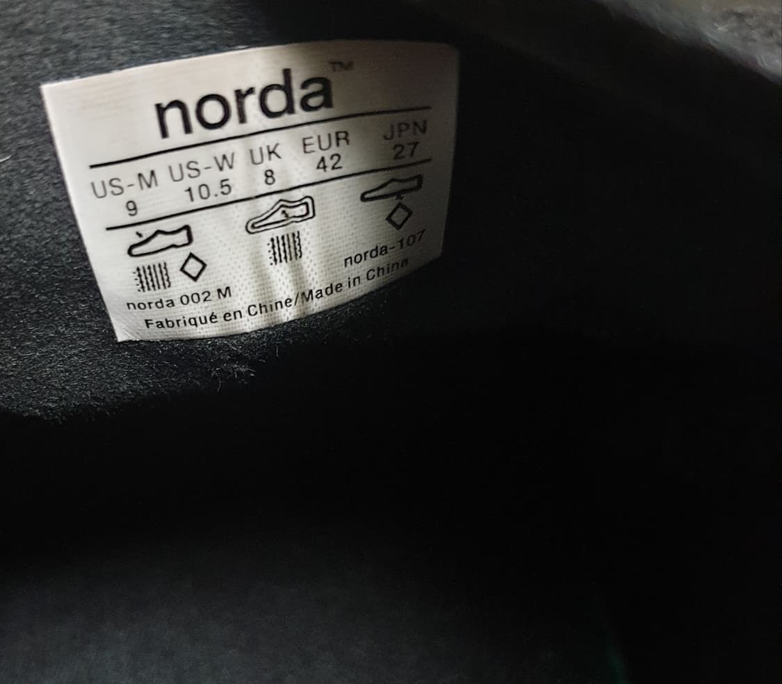 NORDA 002 스텔스 올블랙 런닝겸 트레킹화 (270) 상품이미지9