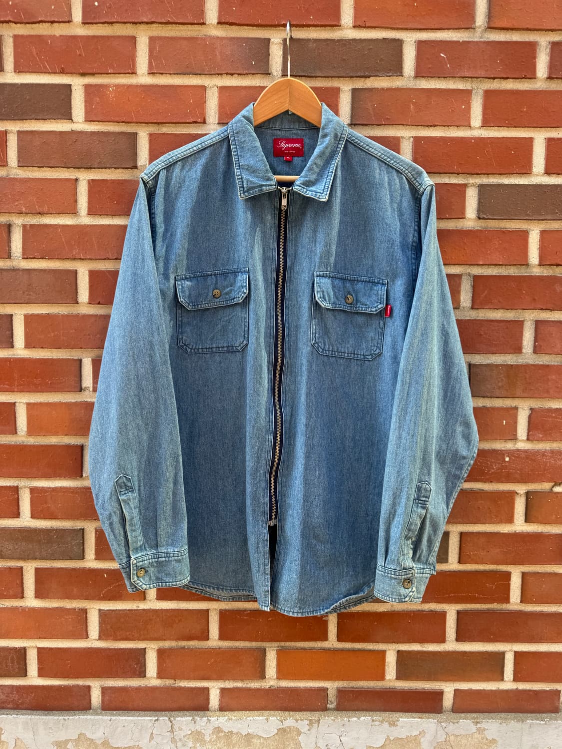 Ss16 슈프림 데님 집업 셔츠 상품이미지1