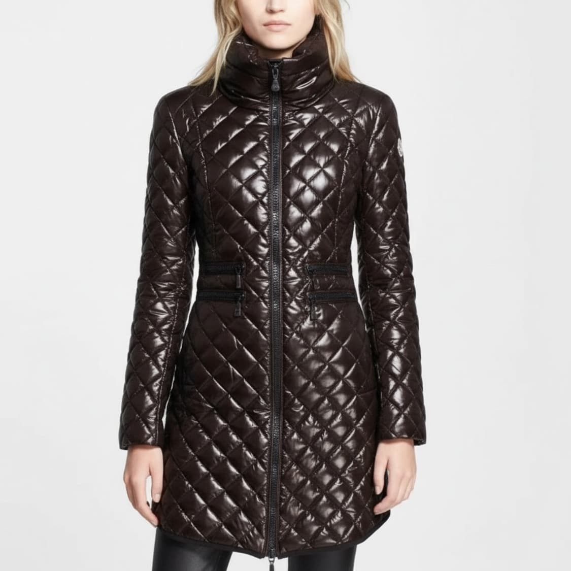 몽클레어 다이아몬드 유광 퀼팅 롱패딩(0/44) 상품이미지1