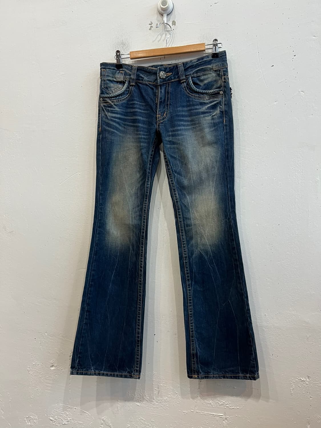 GRASS HOPPER JPN 펑크 로우라이즈 부츠컷 데님팬츠 상품이미지2