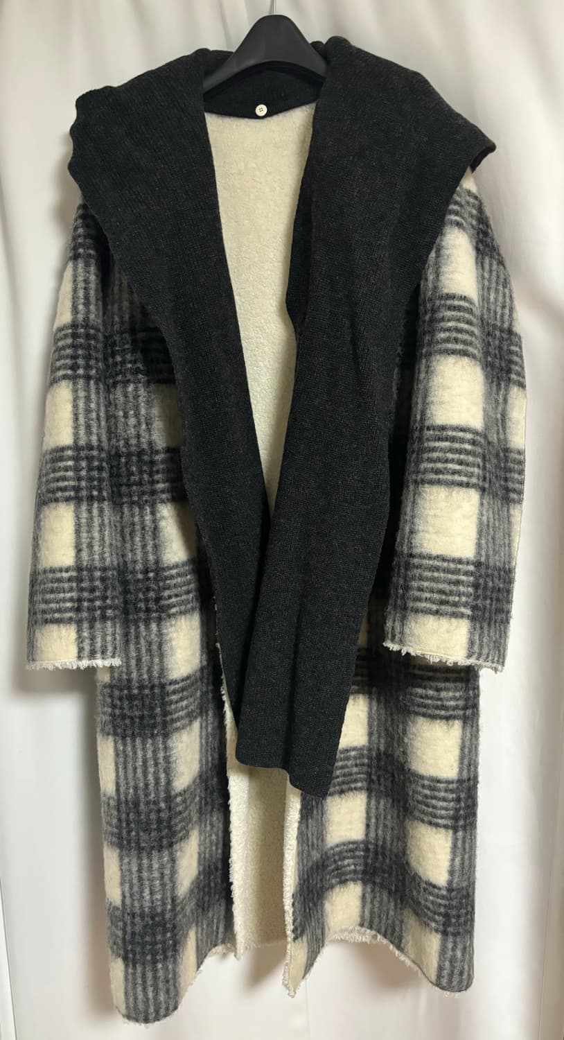 나이스클랍 NICE CLAUP 체크 롱 코트 상품이미지1