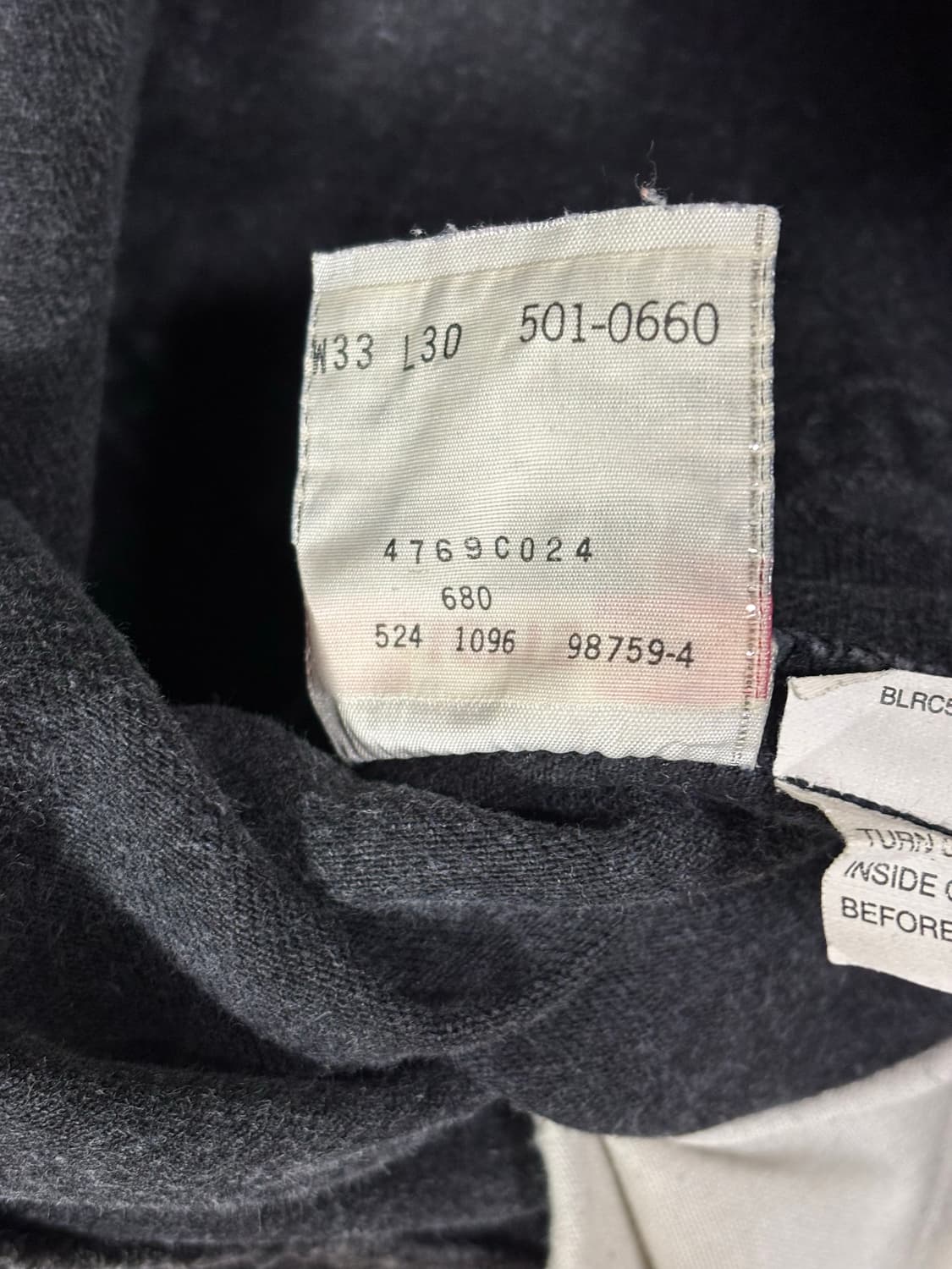 90s USA Levi's 501 black 리바이스 빈티지 데님팬츠 상품이미지6