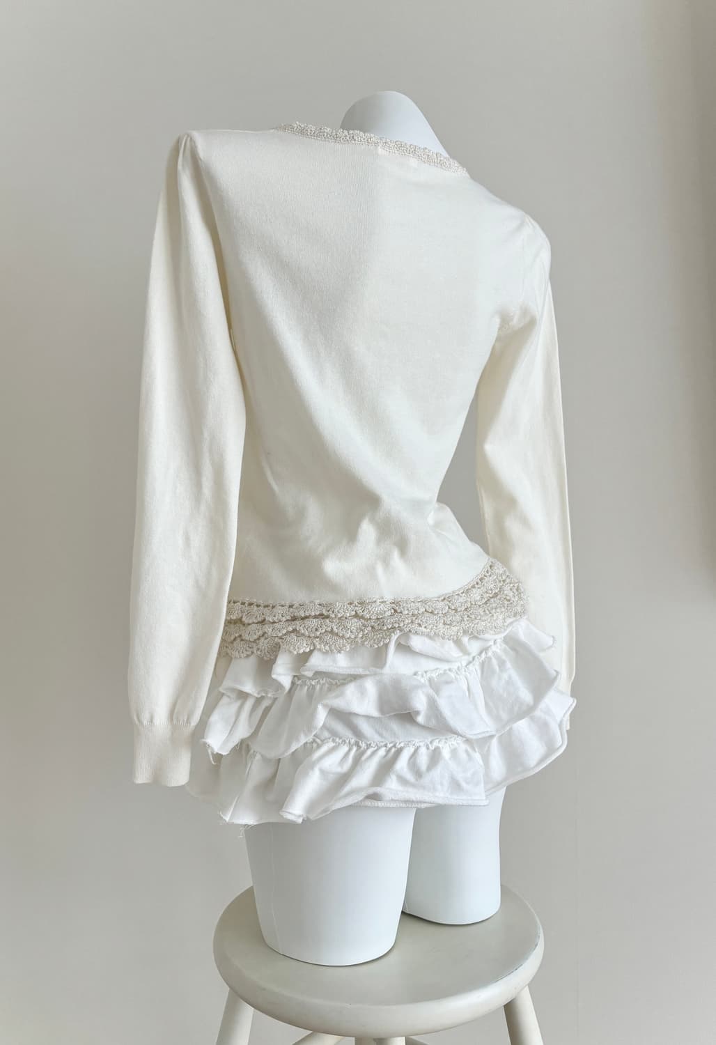 레스트로즈 장미단추 아이보리 로맨틱 가디건 클래식 히메갸루 아가씨 상품이미지6