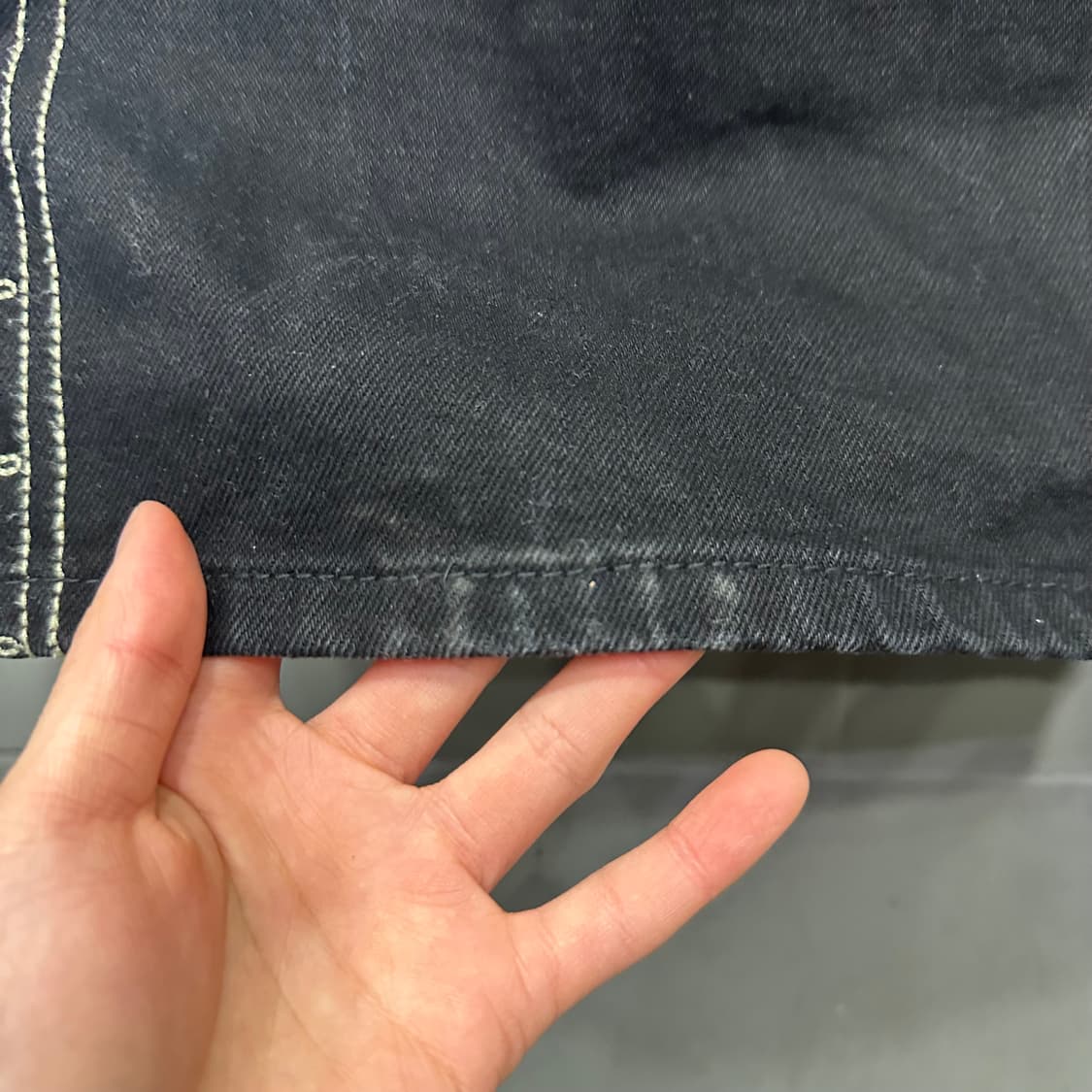 자수 와이드 데님팬츠 상품이미지6