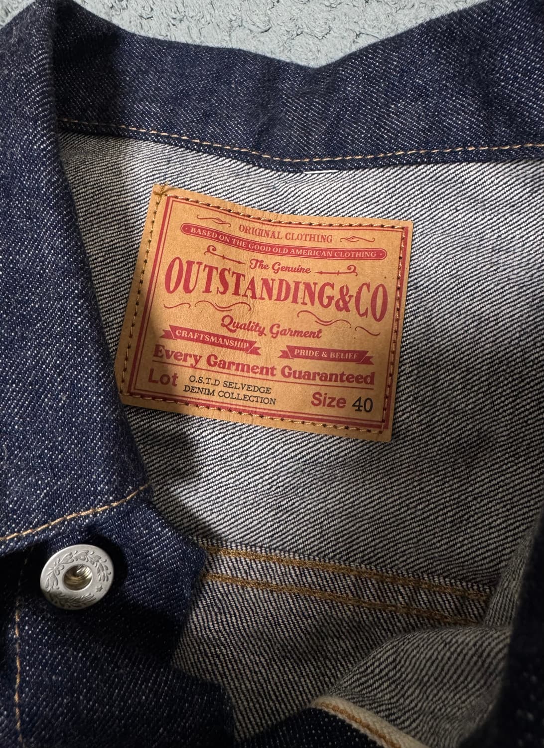(M)아웃스탠딩 셀비지 데님 셋업 2세대 자켓 & 30s 바지 상품이미지4