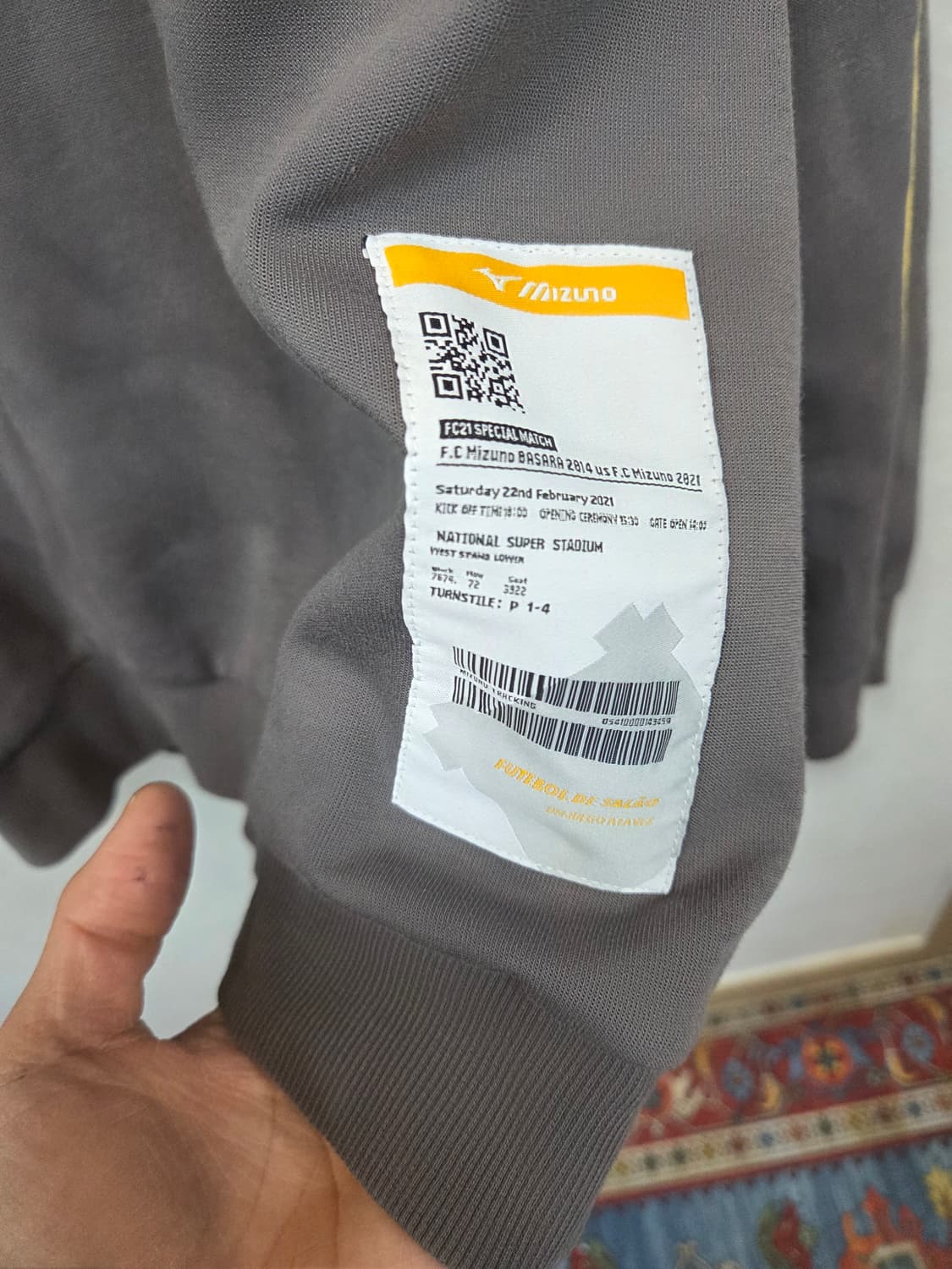 미즈노 하프집업 후드티 s 상품이미지5