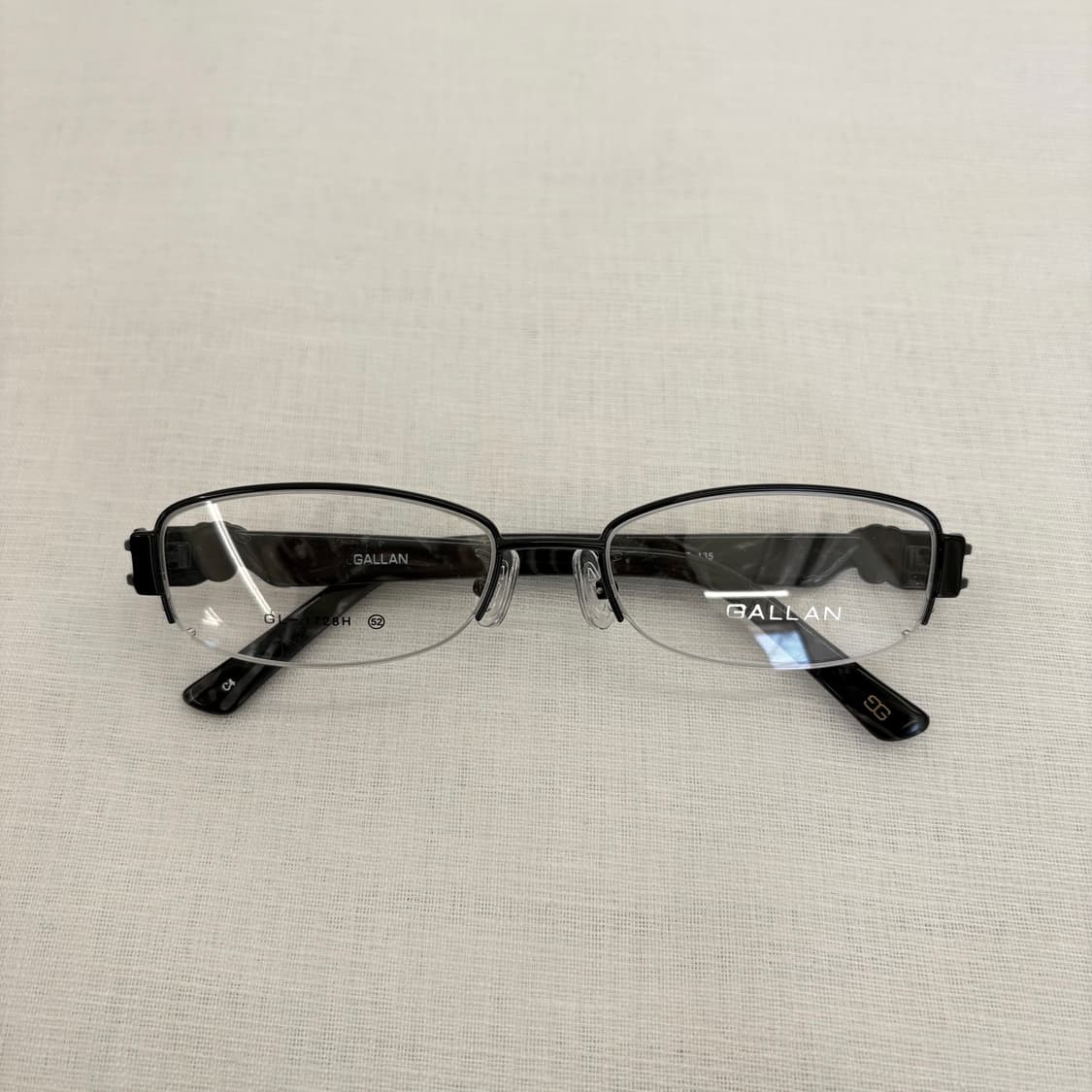 GALLAN 겔랑 블랙 반무테 빈티지안경 상품이미지4