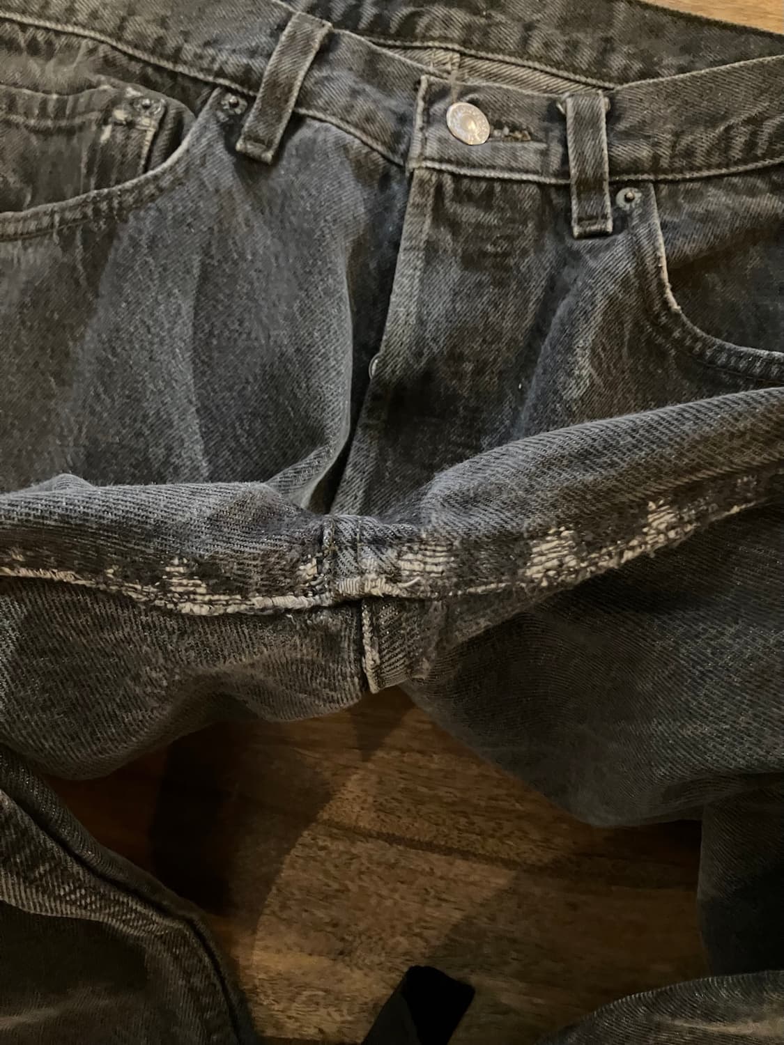 80s USA 빈티지 리바이스 501 블랙 데님 팬츠 상품이미지8