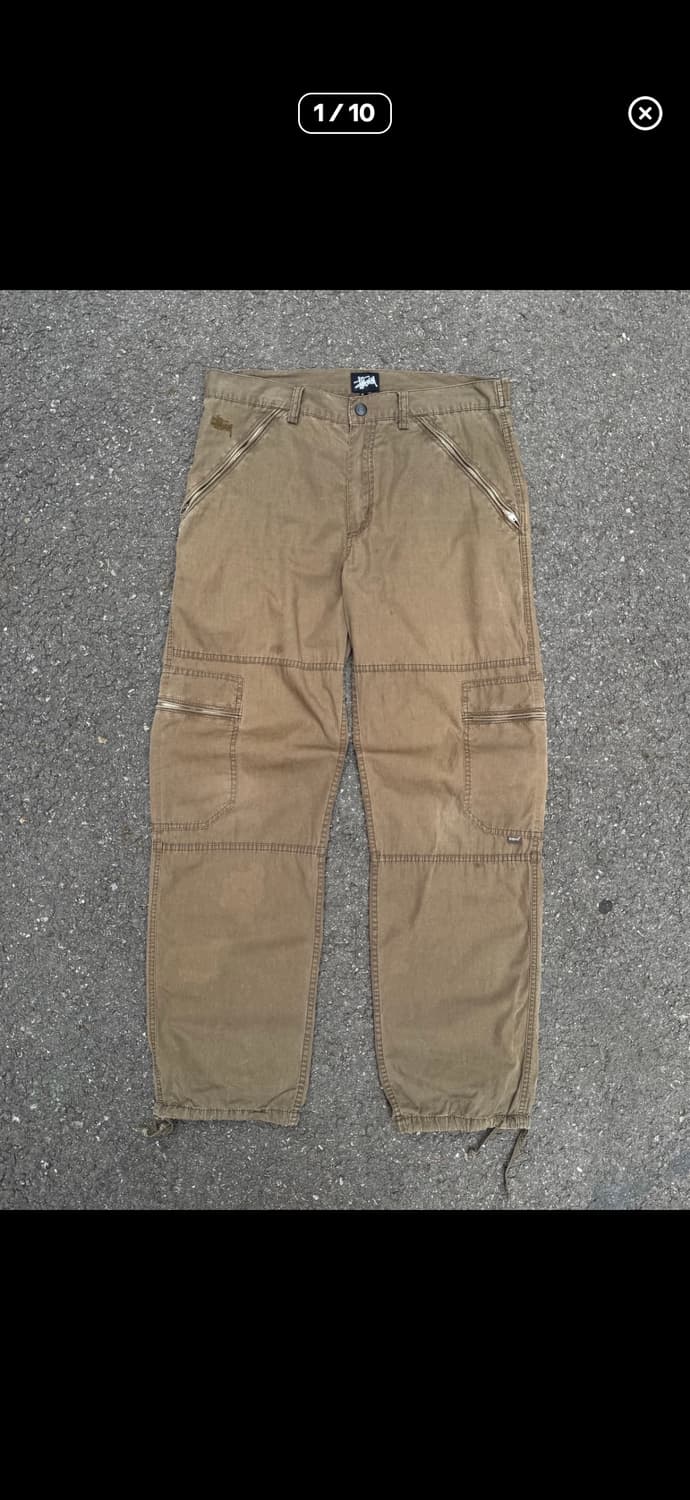 Stussy 90s 스투시 립스탑 피그먼트 카고 팬츠 상품이미지1