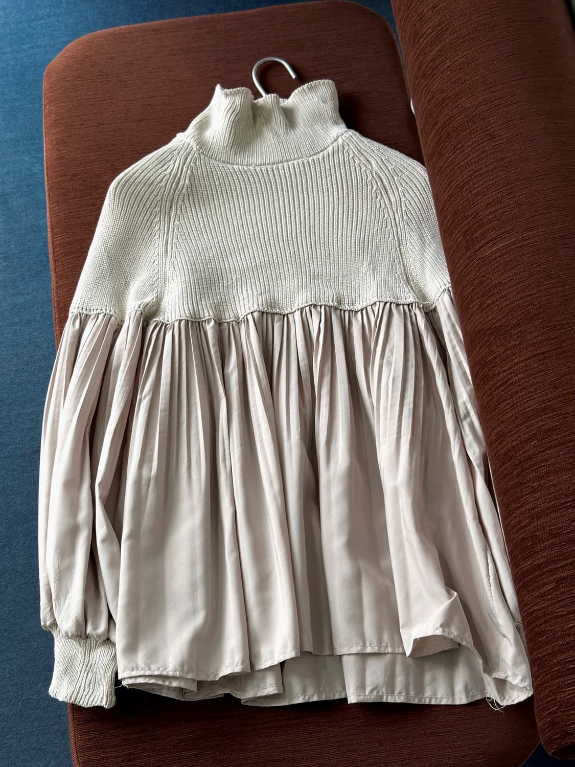 Panel design rib knit top 상품이미지5