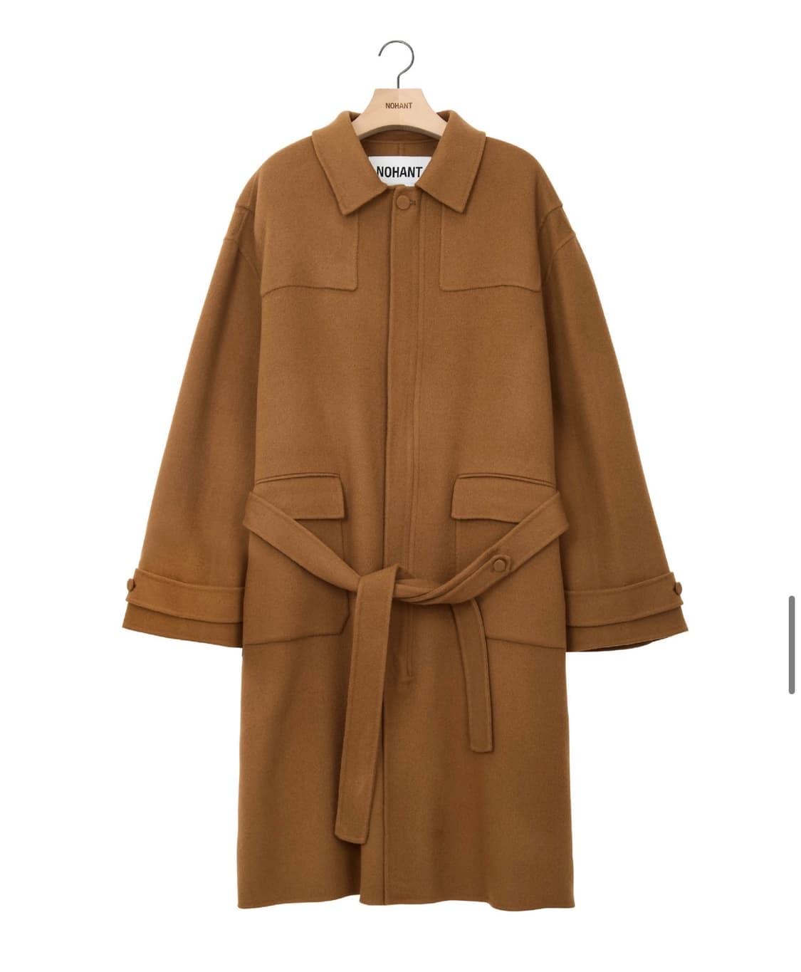 노앙 HANDMADE CASHMERE ZIP-UP COAT CAMEL 상품이미지2