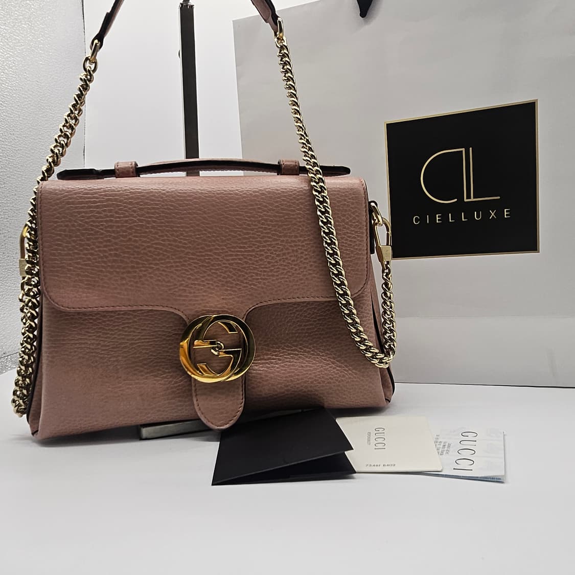 구찌 인터로킹 체인 숄더백 상품이미지1