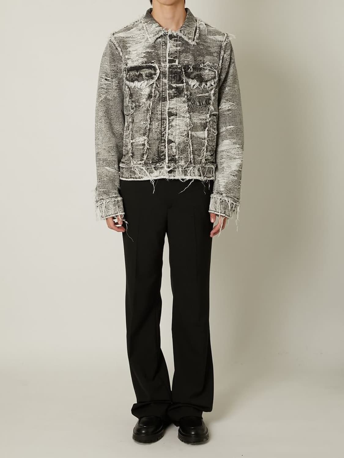 새상품 TAAKK 3rd 데님자켓 케미컬블랙 2size 상품이미지7