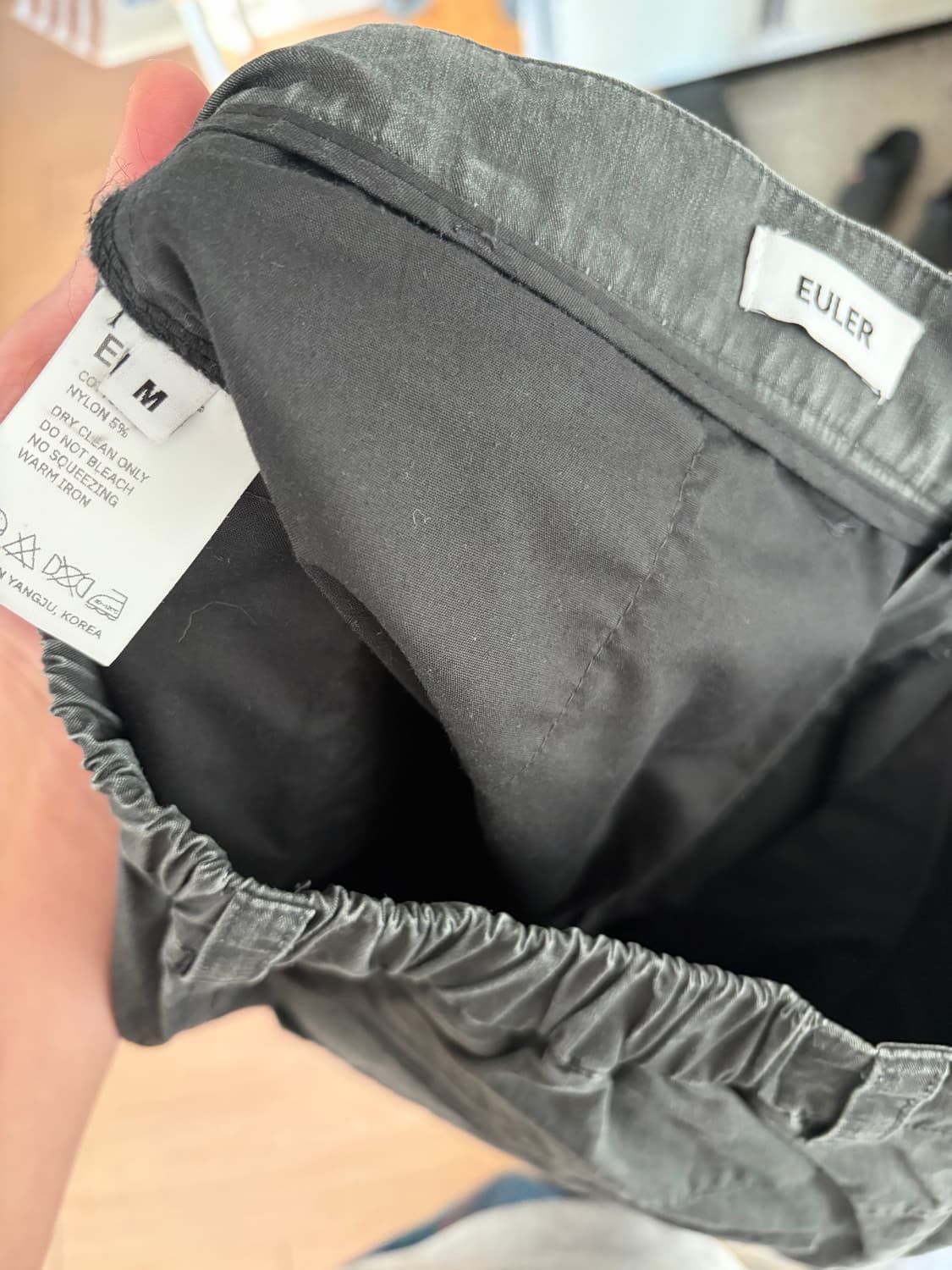 율러 와이드 빈티지 워싱 크리드 카고팬츠 차콜 M 상품이미지4