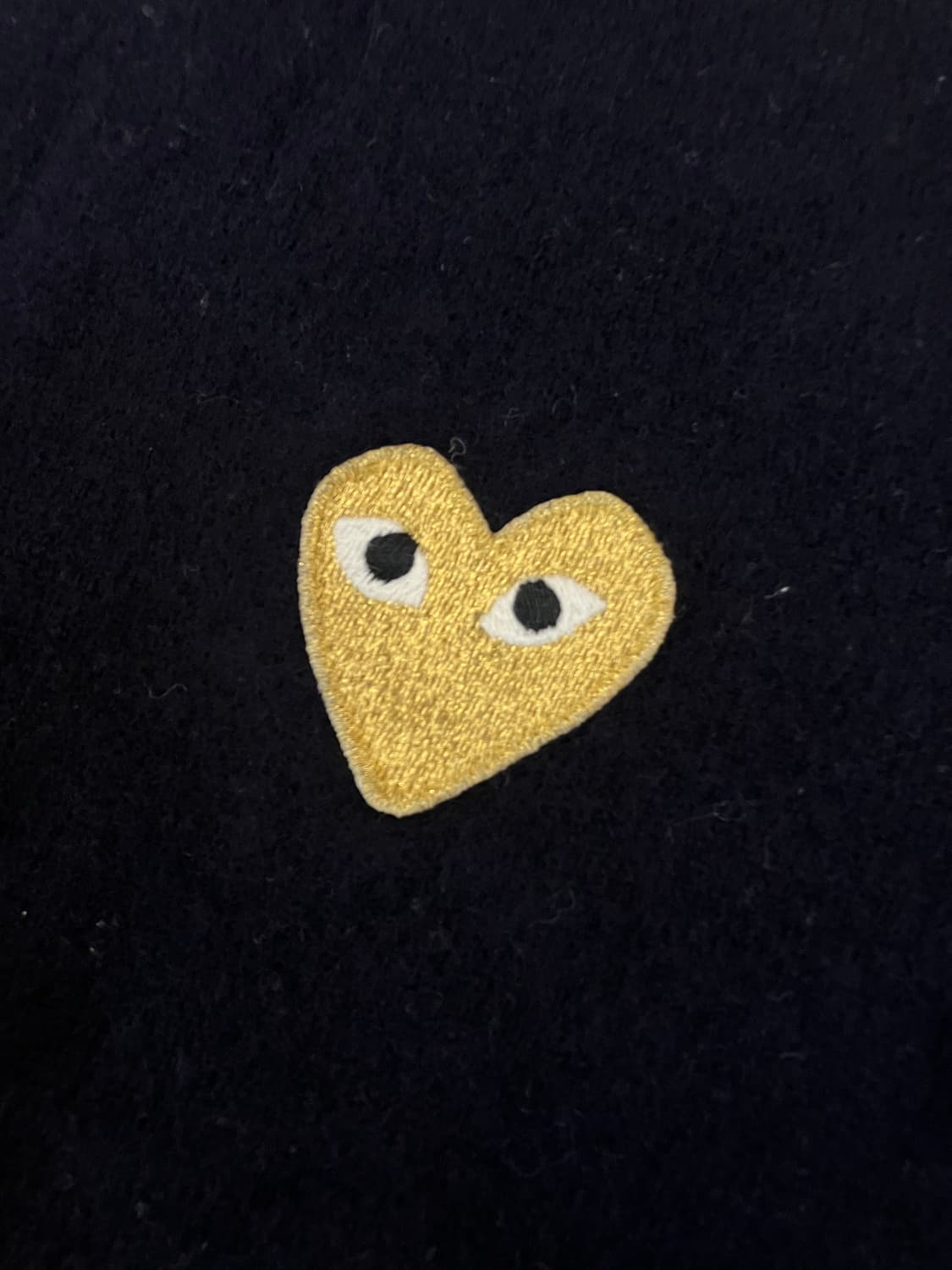 정품) 꼼데가르송 플레이 골드와펜 네이비 가디건 상품이미지2