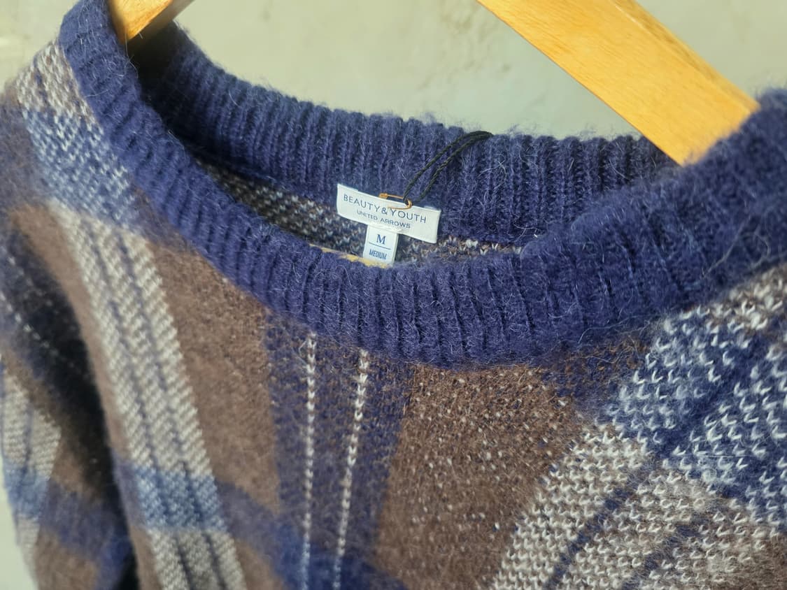 남자 체크니트 상품이미지2