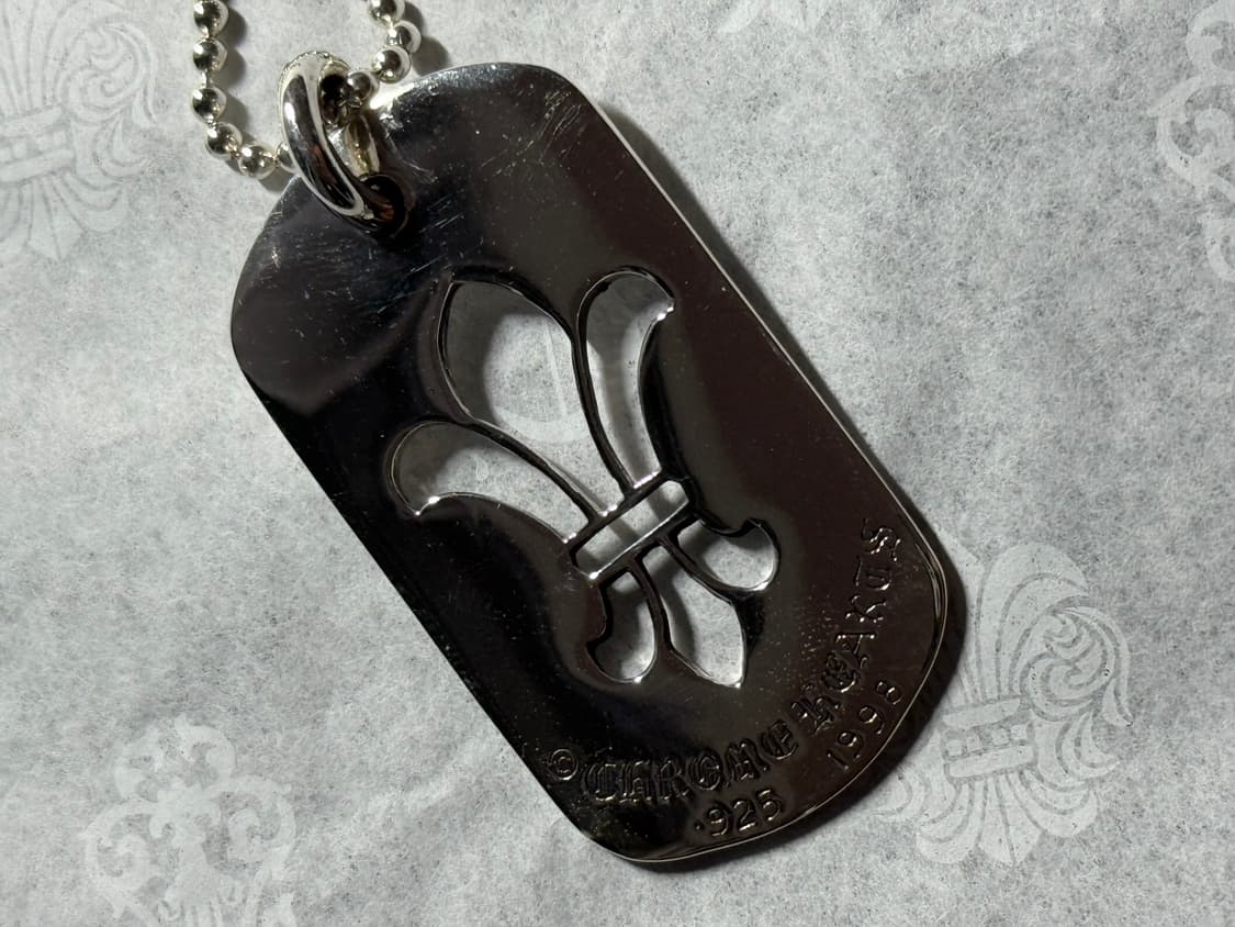 크롬하츠 플레어 도그택 네크리스 실버 상품이미지3