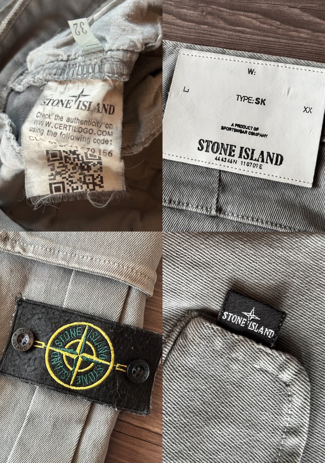 Stone Island 그레이 카키 카고 팬츠 상품이미지7