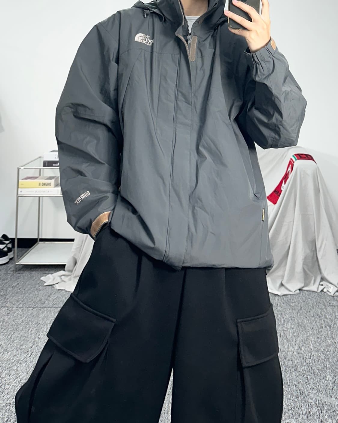 노스페이스 라이트그레이 고어텍스 바람막이 100 상품이미지3