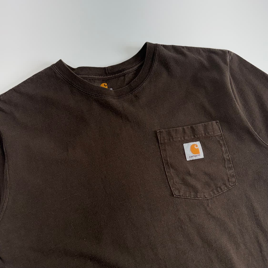 Carhartt 칼하트 원포켓 브라운 반팔 상품이미지4