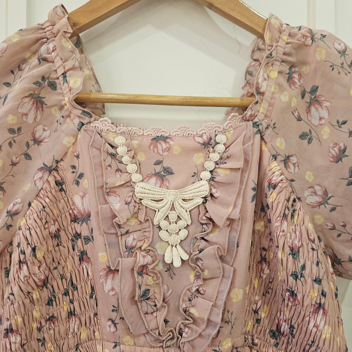 엑시즈팜(axes femme) 플라워 쉬폰 원피스 상품이미지2