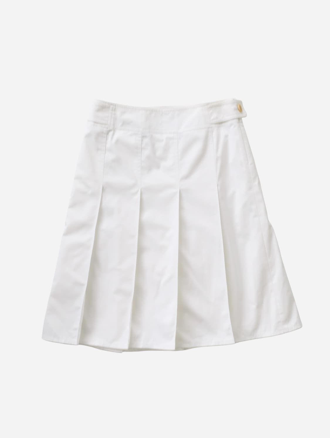 Burberry White Cotton Pleated Skirt 상품이미지2